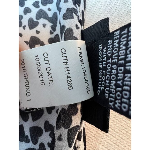 Torrid Plus Size Blouse 2X 2 Sheer long sleeve Hearts 10455965 Long Sleeve Shirt - Picture 7 of 12